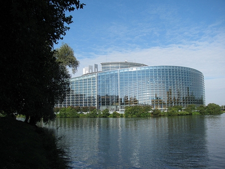 Außenaufnahme des Europäischen Parlaments in Straßburg